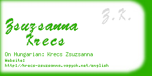 zsuzsanna krecs business card